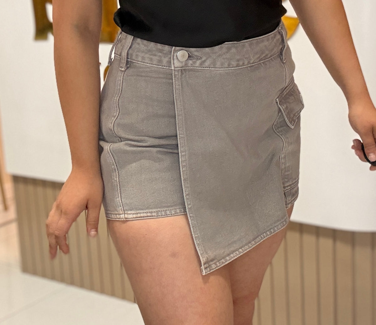 Stone Cargo Mini Skort