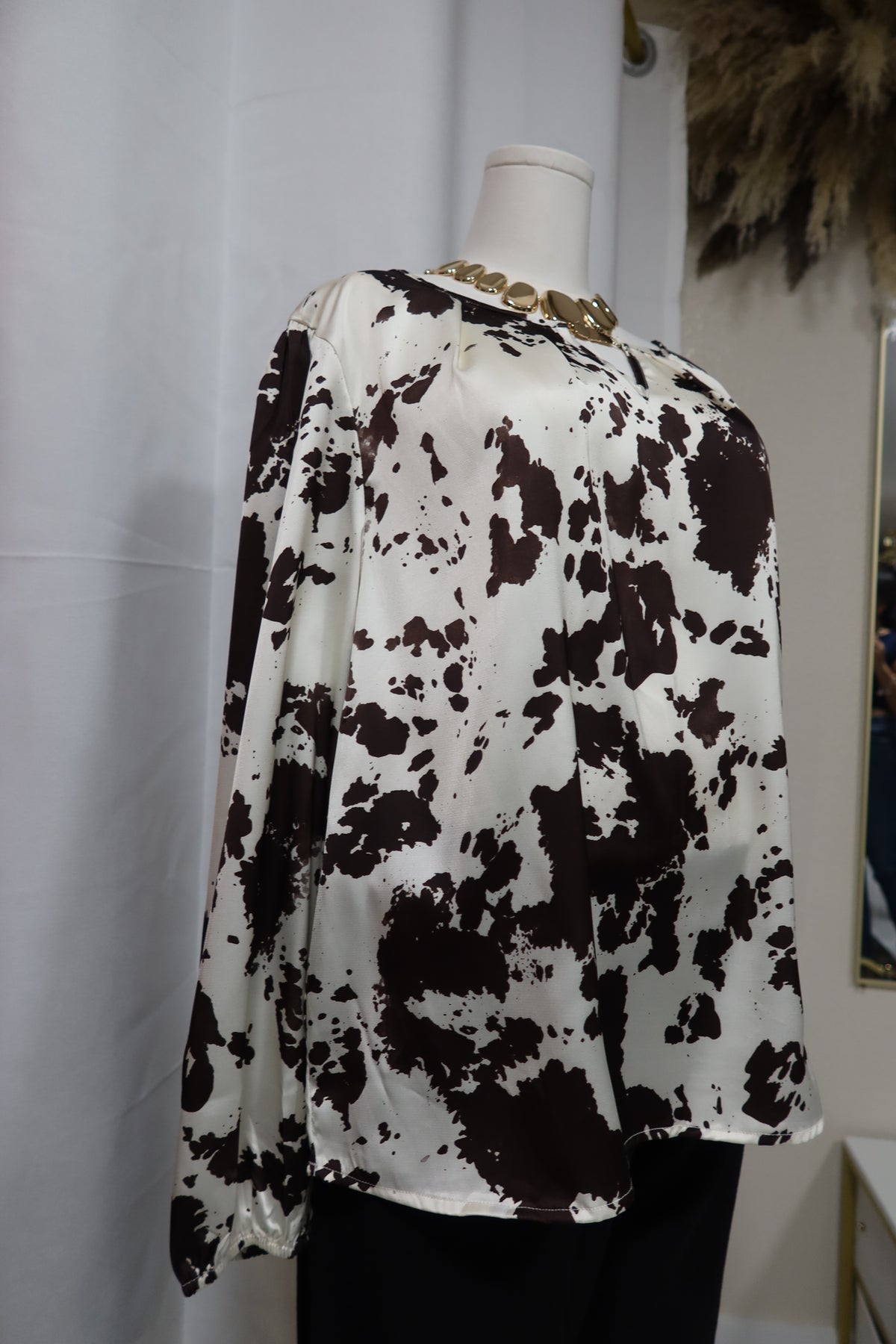 Country Printed Blouse - Plus Size