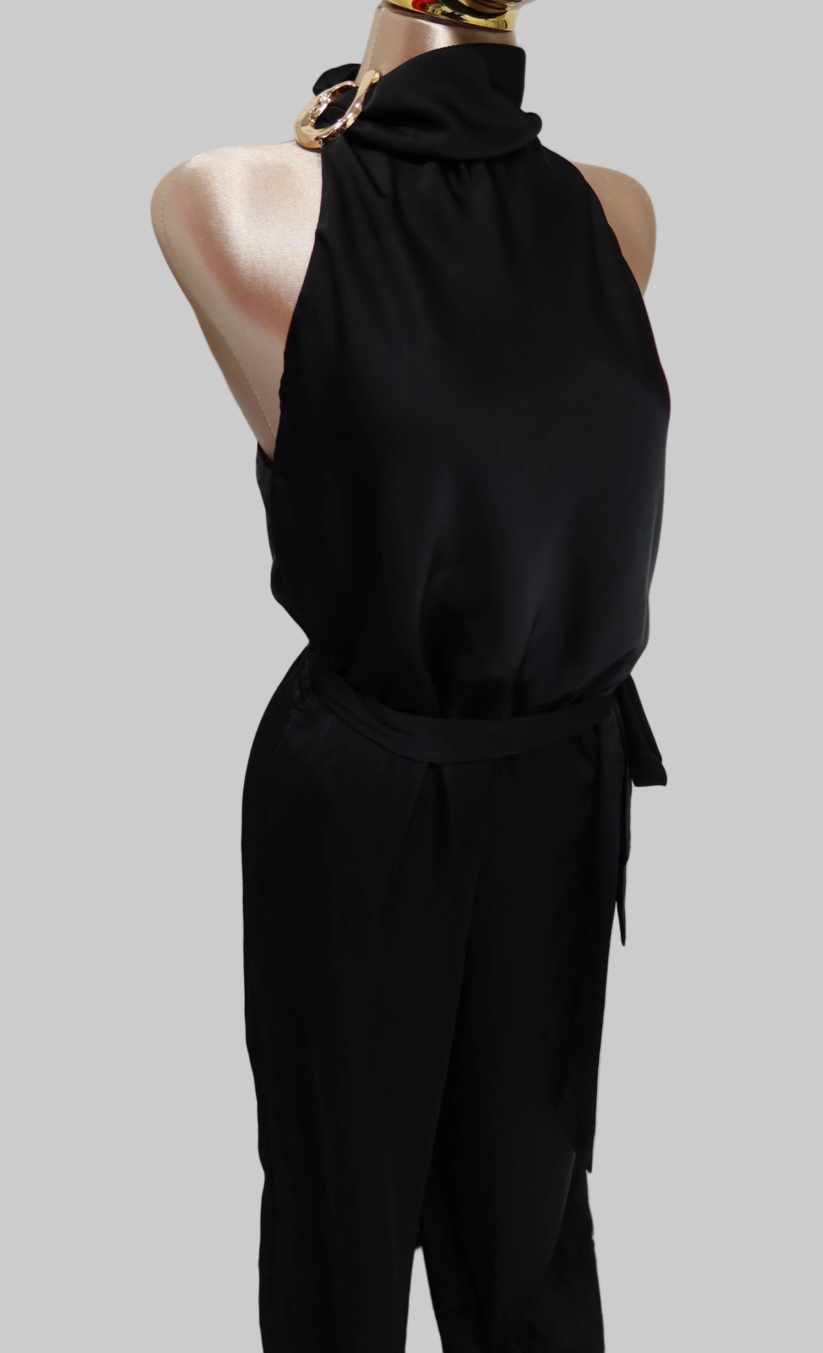 Black Silk Jumpsuit