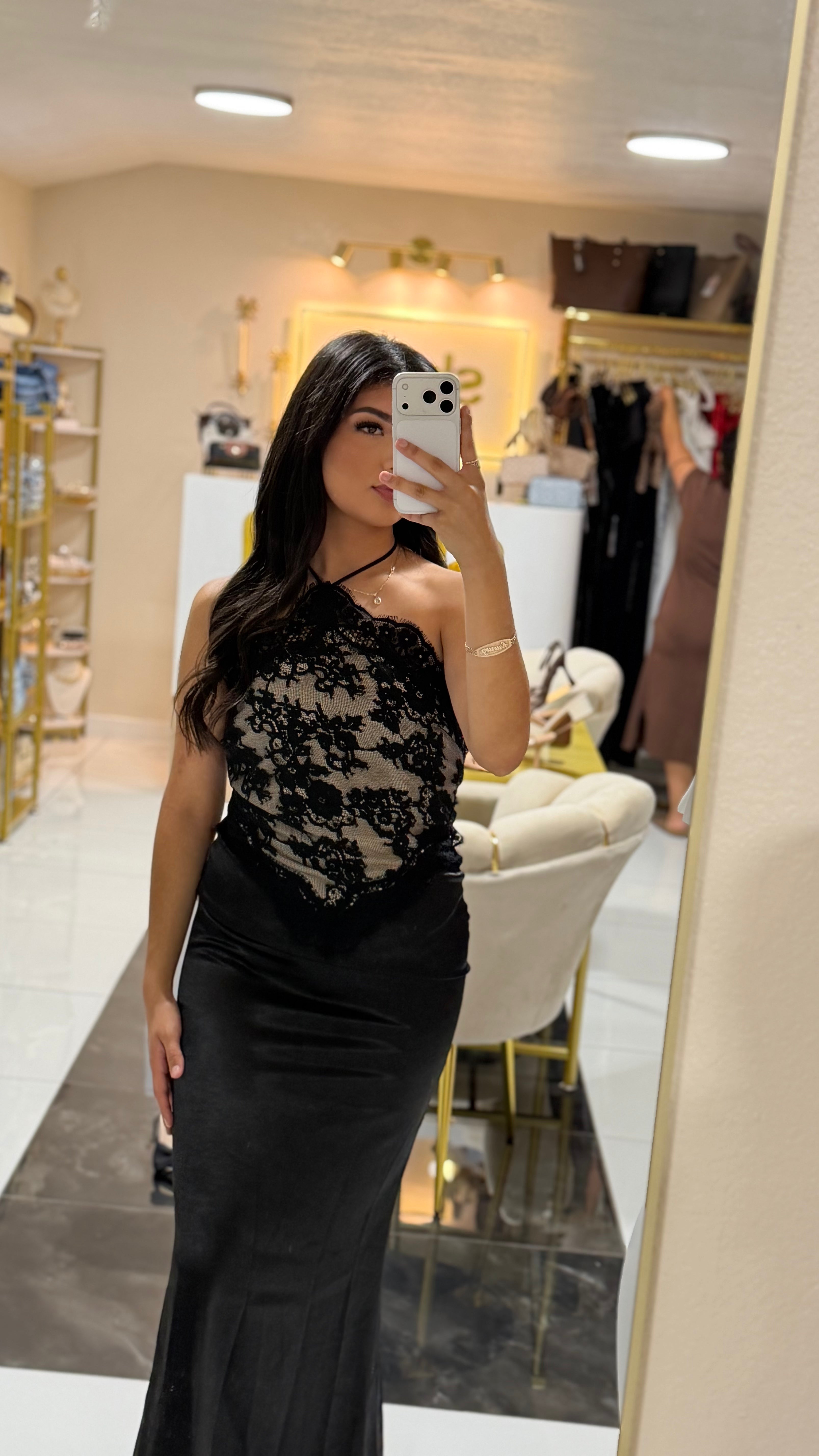 The Black Lace Gown