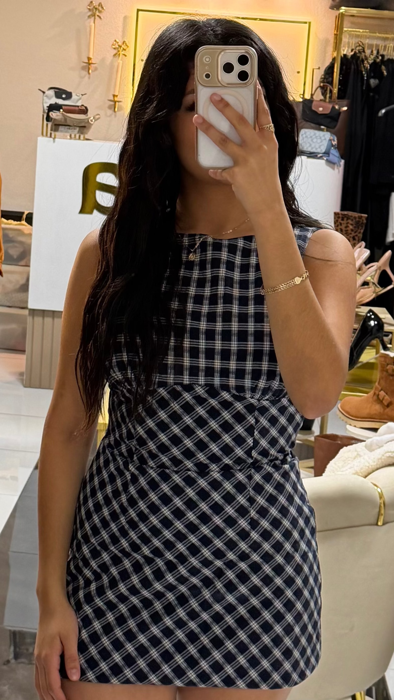 Mini Blue-Bow Dress