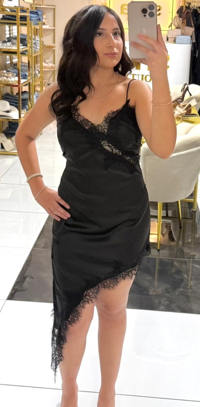 Black Lace Mini Dress